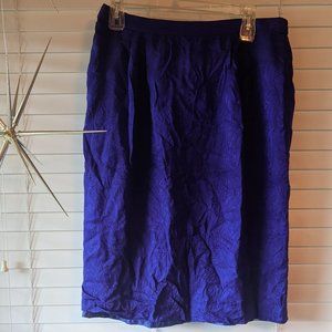 Purple Paisley Silk Midi Skirt Size 16